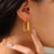Rectangular U-shaped hoop earrings